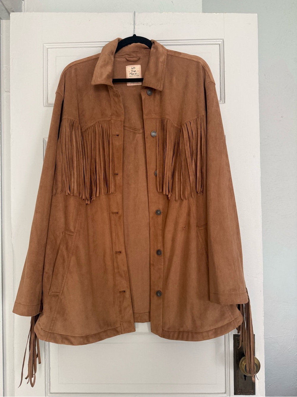 We The Free Fringe Out Vegan Suede Jacket L - Picture 2 of 15